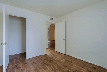 Room with closet and wooden floor